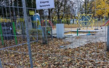 Baustelle für Toilettenanlage am Hypopark