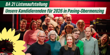 Grüne Kandidierende für den Bezirksausschuss 21 nach der Aufstellungsversammlung